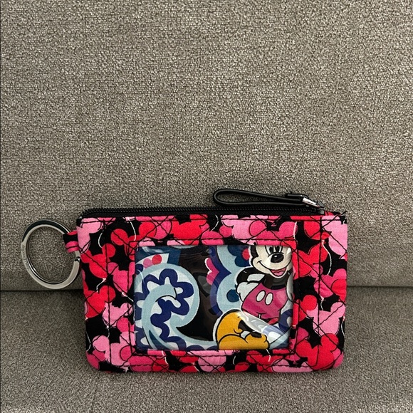 Vera Bradley Disney Zip ID “Mickey’s Whimsical Balloons” EUC ❤️🩷 - Picture 1 of 5